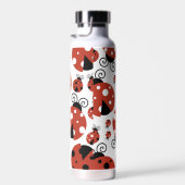 Pattern of Ladybugs, Cute Ladybugs, Red Ladybugs Trinkflasche (Rechts)
