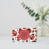 Pattern of Ladybugs, Cute Ladybugs, Red Ladybugs Visitenkarte (Stehend Vorderseite)