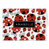 Pattern Of Ladybugs, Red Ladybugs, Your Name (Vorderseite (Horizontal))