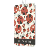 Pattern Of Ladybugs, Red Ladybugs, Your Name Autolufterfrischer (Links)