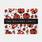 Pattern Of Ladybugs, Red Ladybugs, Your Name Fußmatte (Vorderseite)