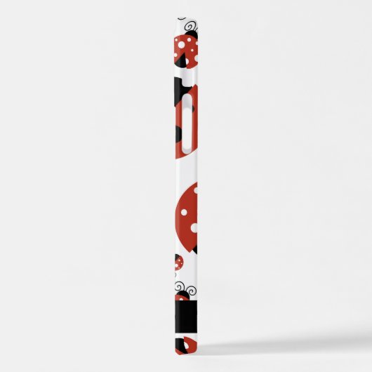 Pattern Of Ladybugs, Red Ladybugs, Your Name iPhone Hülle (Linke Seite)