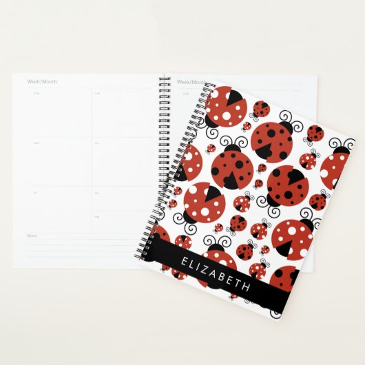 Pattern Of Ladybugs, Red Ladybugs, Your Name Planer (Anzeige)