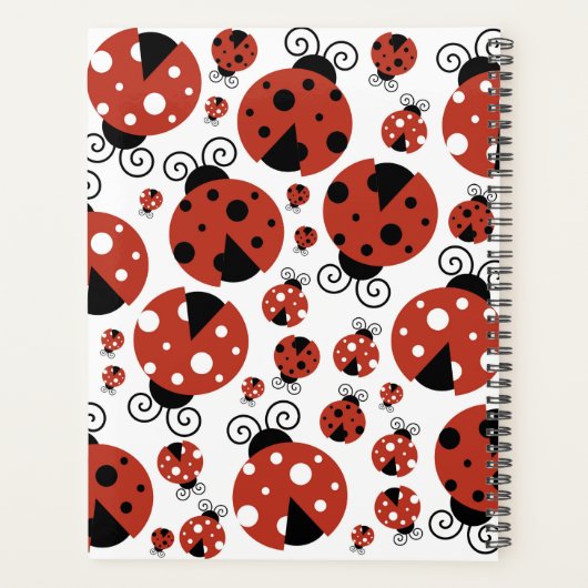 Pattern Of Ladybugs, Red Ladybugs, Your Name Planer (Rückseite)