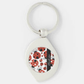 Pattern Of Ladybugs, Red Ladybugs, Your Name Schlüsselanhänger (Vorderseite)