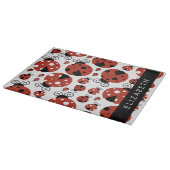 Pattern Of Ladybugs, Red Ladybugs, Your Name Schneidebrett (Ecke)