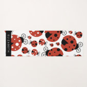 Pattern Of Ladybugs, Red Ladybugs, Your Name Yogamatte (Rückseite (Horizontal))