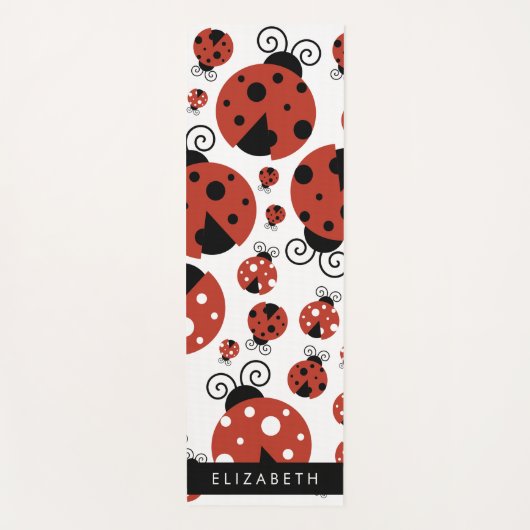 Pattern Of Ladybugs, Red Ladybugs, Your Name Yogamatte (Vorderseite)