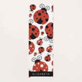 Pattern Of Ladybugs, Red Ladybugs, Your Name Yogamatte (Rückseite)