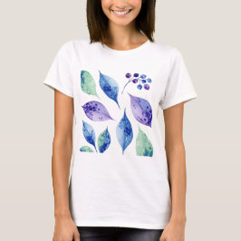 Pattern of leaves and berries  T-Shirt