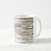 Pattern of Modern stone Brick Wall Surfaced backgr Kaffeetasse (VorderseiteRechts)