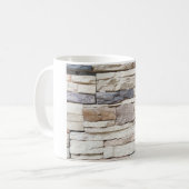 Pattern of Modern stone Brick Wall Surfaced backgr Kaffeetasse (Vorderseite Links)