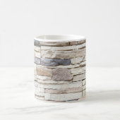Pattern of Modern stone Brick Wall Surfaced backgr Kaffeetasse (Mittel)