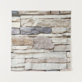 Pattern of Modern stone Brick Wall Surfaced backgr Wandteppich (Vorderseite)