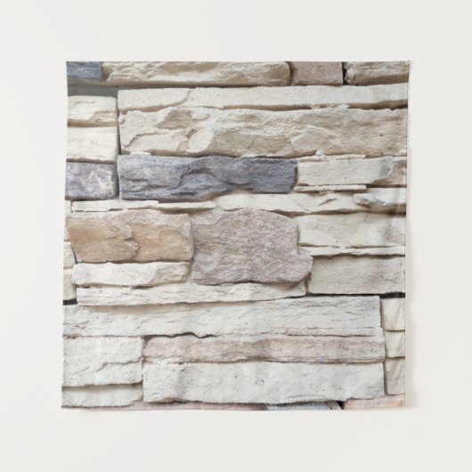 Pattern of Modern stone Brick Wall Surfaced backgr Wandteppich (Vorderseite)