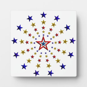 Pattern of Patriotic Stars Fotoplatte