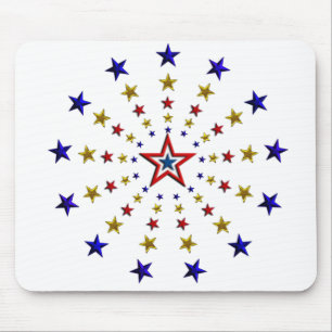 Pattern of Patriotic Stars Mousepad