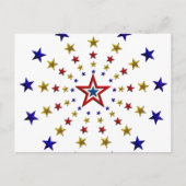 Pattern of Patriotic Stars Postkarte (Vorderseite)