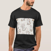 Pattern of playful cats T-Shirt (Vorderseite)