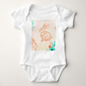 Pattern of rabbits baby strampler (Vorderseite)