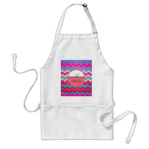 Pattern Office Party Peace Chevrons Mit Monogramm Schürze