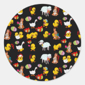 Pattern OsterParty Runder Aufkleber (Vorderseite)