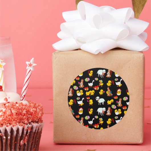 Pattern OsterParty Runder Aufkleber (Party)