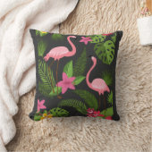Pattern Peacock Pink mit Blume T - Shirt Kissen (Decke)