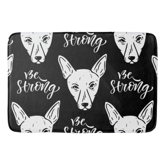 Pattern Pets Starke Hunde Lover Badematte (Vorderseite)