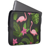 Pattern Pfauenrosa mit Blume Laptopschutzhülle (Vorne Rechts)