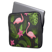 Pattern Pfauenrosa mit Blume Laptopschutzhülle (Vorderseite Links)