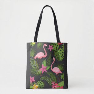 Pattern Pfauenrosa mit Blume Tasche