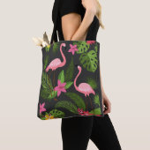 Pattern Pfauenrosa mit Blume Tasche (Von Nahem)