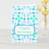 Pattern Poodle Greeting Card Karte (Gelbe Blume)