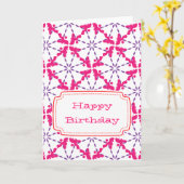 Pattern Poodle Greeting Card Karte (Gelbe Blume)