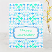 Pattern Poodle Grußkarte Karte (Gelbe Blume)