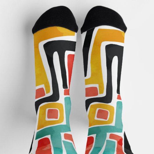 Pattern Print Socks - Stilvolle, individuell anpas Socken (Oben)
