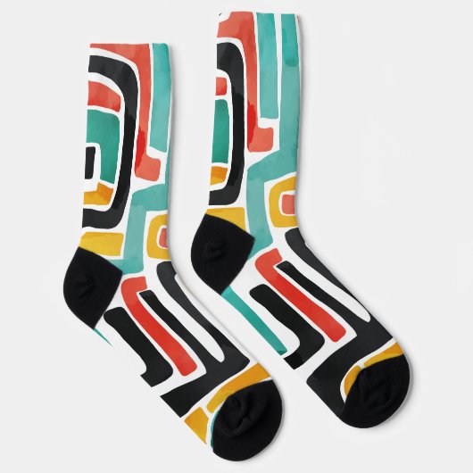 Pattern Print Socks - Stilvolle, individuell anpas Socken (Rechts)