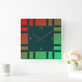 Pattern-Quadrat-Uhr Quadratische Wanduhr (Zuhause)