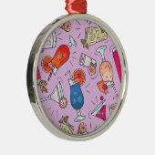 Pattern real cocktails and long drinks ornament aus metall (Rechts)