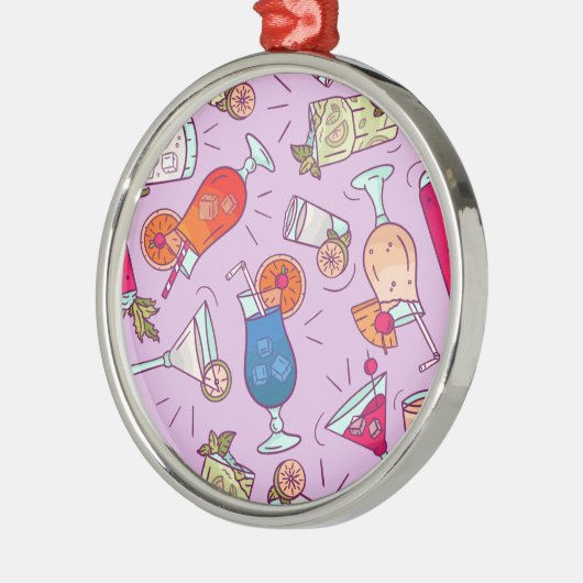 Pattern real cocktails and long drinks ornament aus metall (Links)