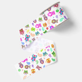 Pattern-Regenbogen-Eulen Ripsband (Rückseite)