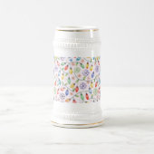 Pattern Retro Christmas Lights Bierglas (Mittel)