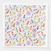 Pattern Retro Christmas Lights Serviette (Vorderseite)
