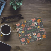 Pattern rosa Wasserfarben botanisches graues Mausp Mousepad