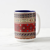 Pattern Rug Turkish Peace Liebe Art Party Zweifarbige Tasse (VorderseiteRechts)