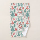 Pattern Scandinavian Snowman Badhandtuch Set (Handtuch)