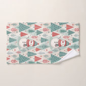 Pattern Scandinavian Snowman Badhandtuch Set (Handtuch)