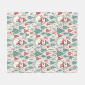 Pattern Scandinavian Snowman Fleecedecke (Vorderseite (Horizontal))