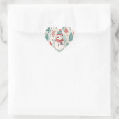 Pattern Scandinavian Snowman Herz-Aufkleber (Tasche)